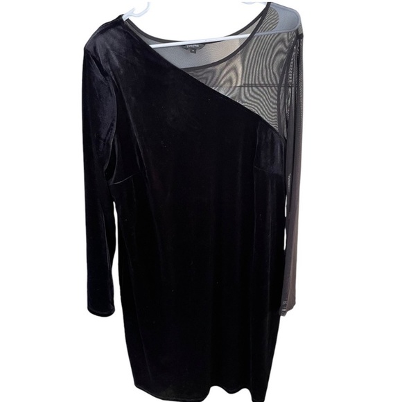 Reitmans NWT women’s black Velvet and mesh mini dress size XL - Picture 6 of 7